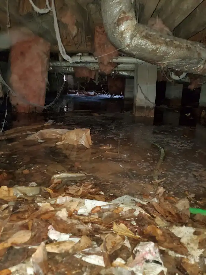 Crawl space flood assessment for Commercial Water Damage Restoration in Lavon
